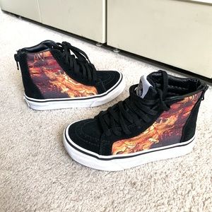 Vans Toddler High Top Zip Dragon Sneaker Size 12